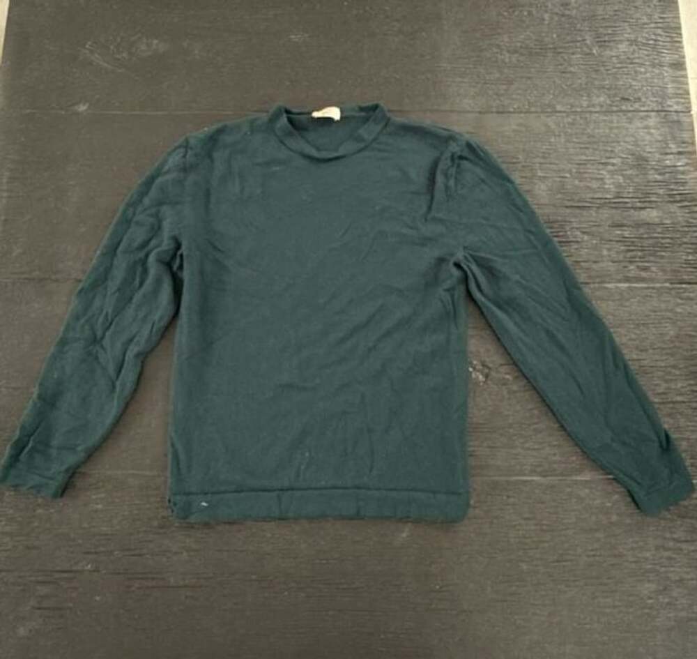 IC Dark Green Mock Neck Long Sleeve Knit Sweater made in Italy size S